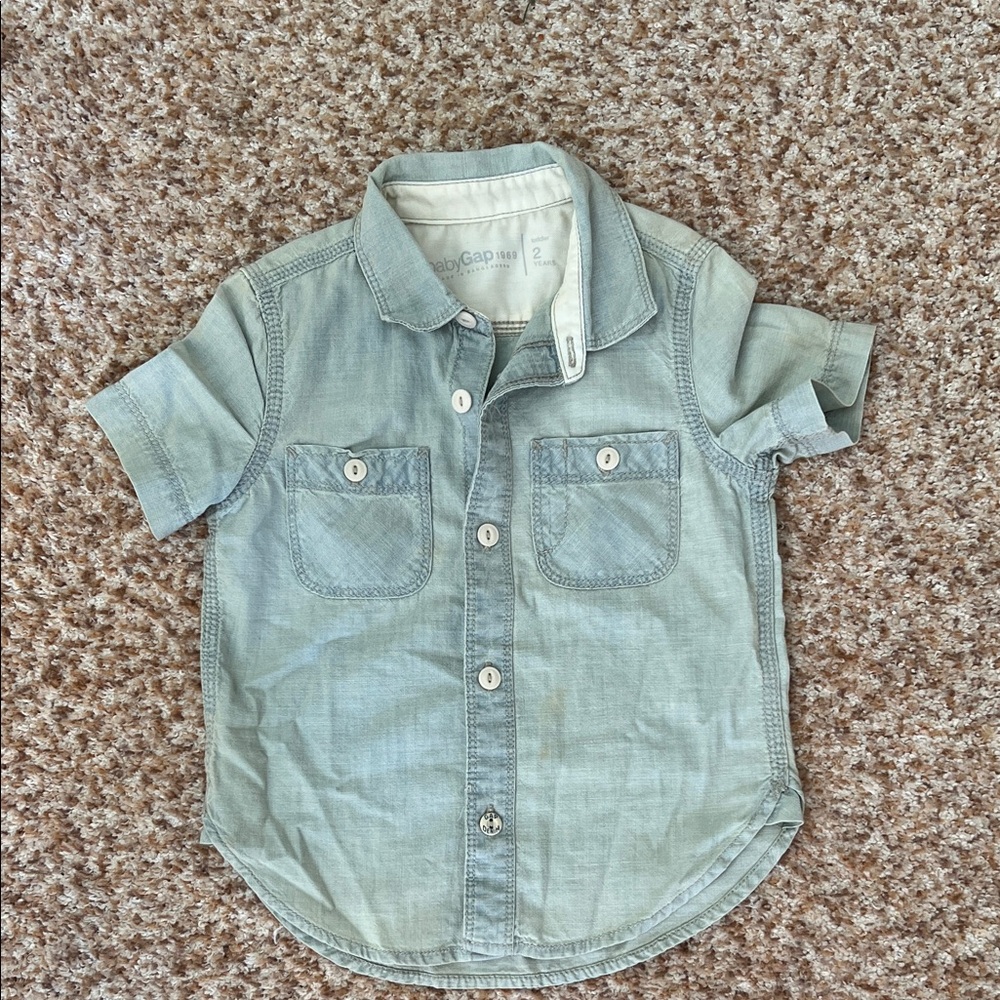 GAP Kids Light Blue Button Down Shirt